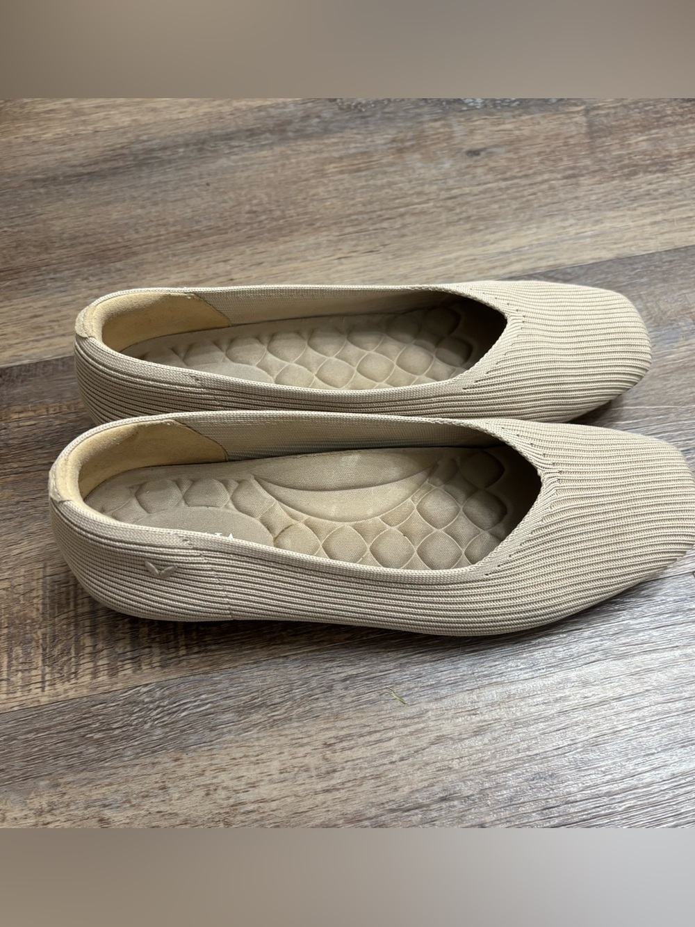 Vivaia Margot Square Toe Flats Almond Cream 38 7